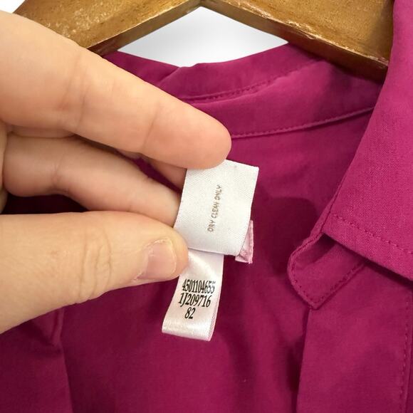 Chicos Top Womens 0 S/4 Pink Silky Modal V-neck Long Sleeve Button Up Stretch - Picture 6 of 10